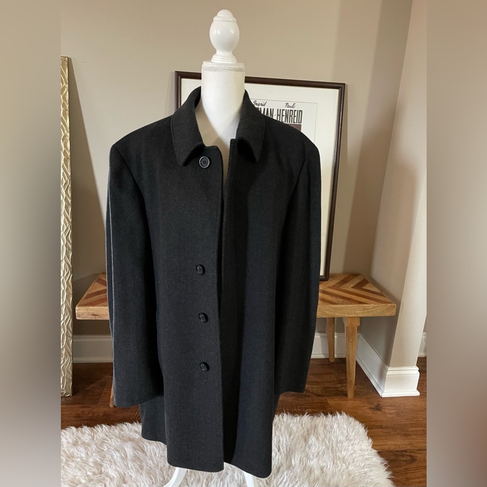 Ralph Lauren Jake Black Wool Blend Pea Coat